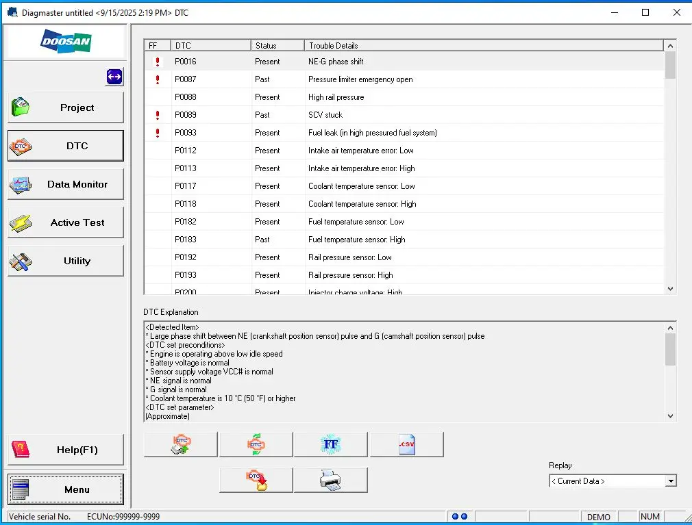 SpecDiag Doosan Diagmaster 21.10.01 Diagnostic Program