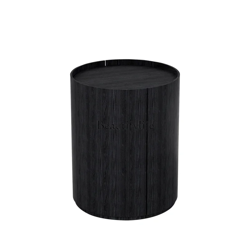 

Italian minimalist living room sofa round solid wood edge few high-end storage