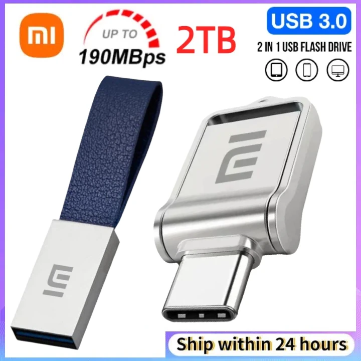 Xiaomi-Clé USB 3.0 haute vitesse, clé USB, clé USB, disque USB en métal pour PC de table, 3.0, 512 Go, 1 To, 2 To