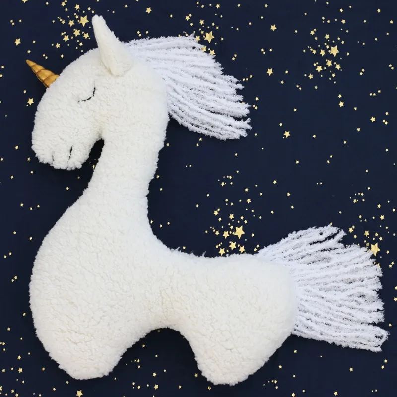 

baby Photography Props Soft Plush Unicorn Auxiliary Modeling Pillows Animal Horse Doll Cushion Newborn Shooting Accessories