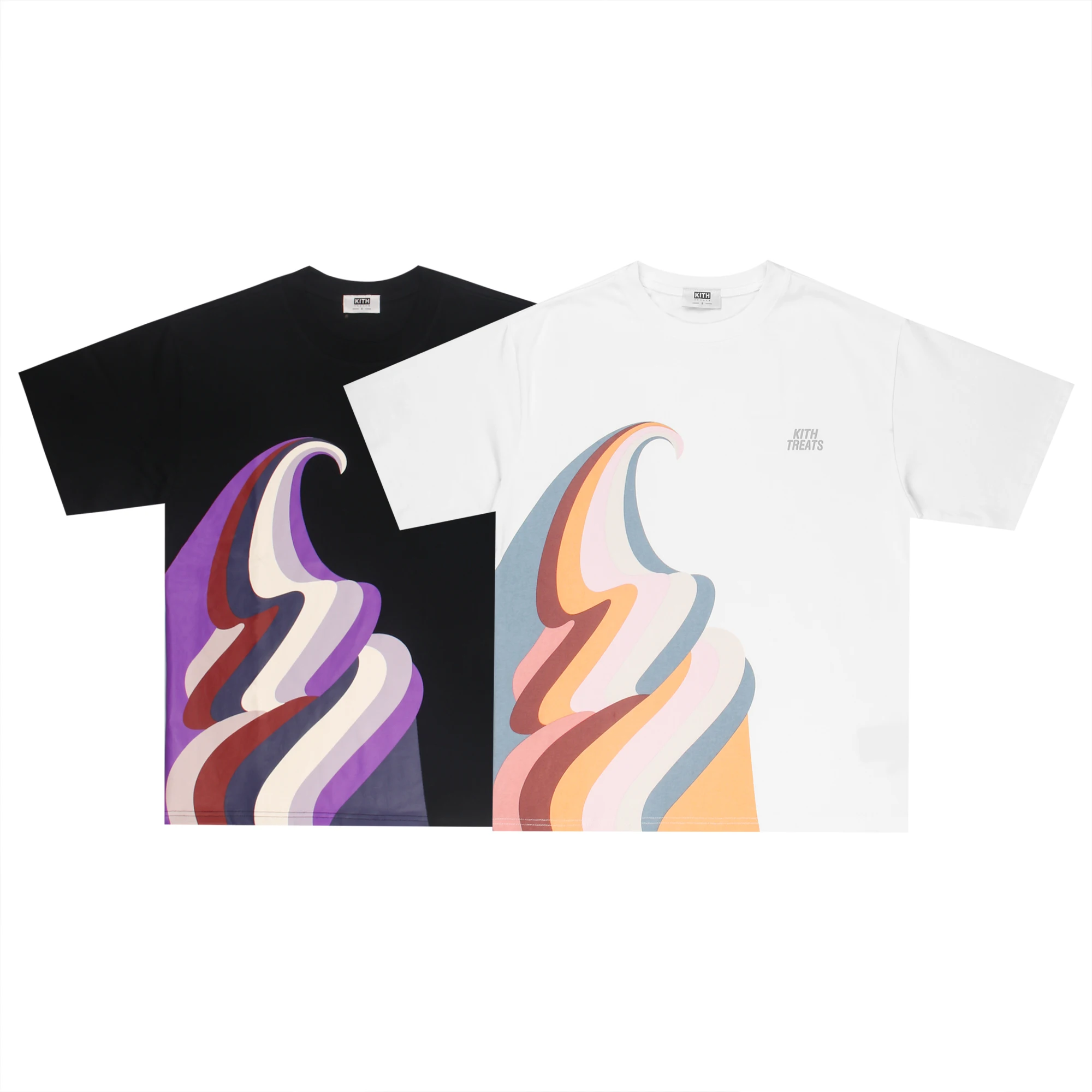 

Defans KITH2026 Summer New Ice Cream Print Loose Short Sleeve round Neck Men's T-shirt Youth Fashion Cotton Sweatshirt