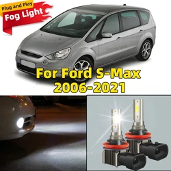 2pcs LED Fog Light Blub 15000LM Car Lamp 6000K Accessories For Ford S-Max 2006 2007 2008 2009 2010 2011 2012 2013 2014-2021