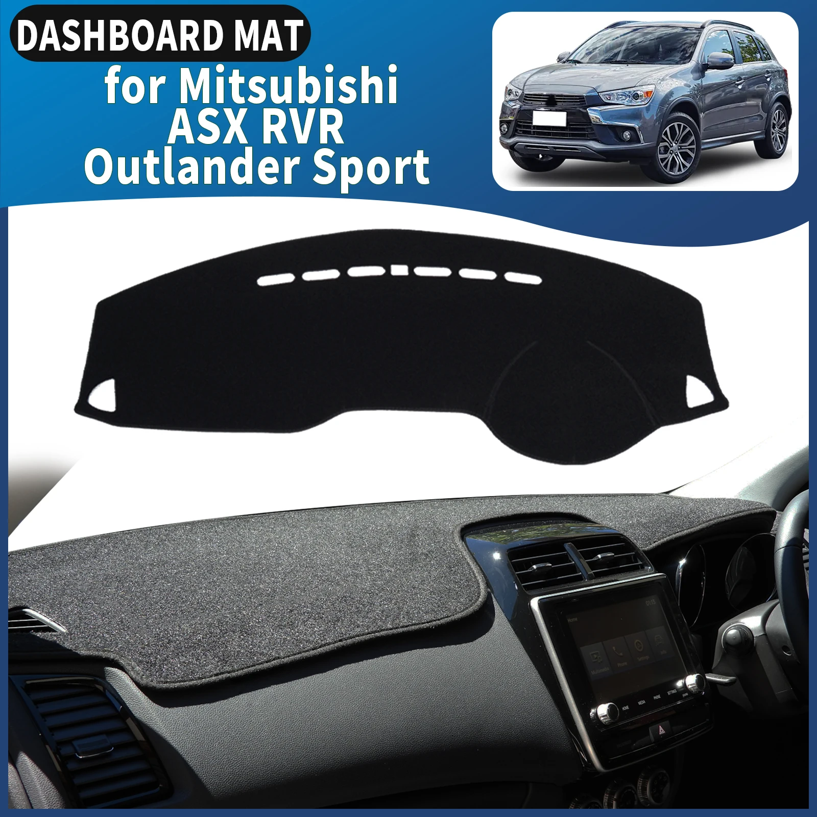 

for Mitsubishi ASX 2011-2021 Outlander Sport Peugeot 4008 GA XA Dashmat Dashboard Cover Pad Protective Carpet DashMat Sunshade