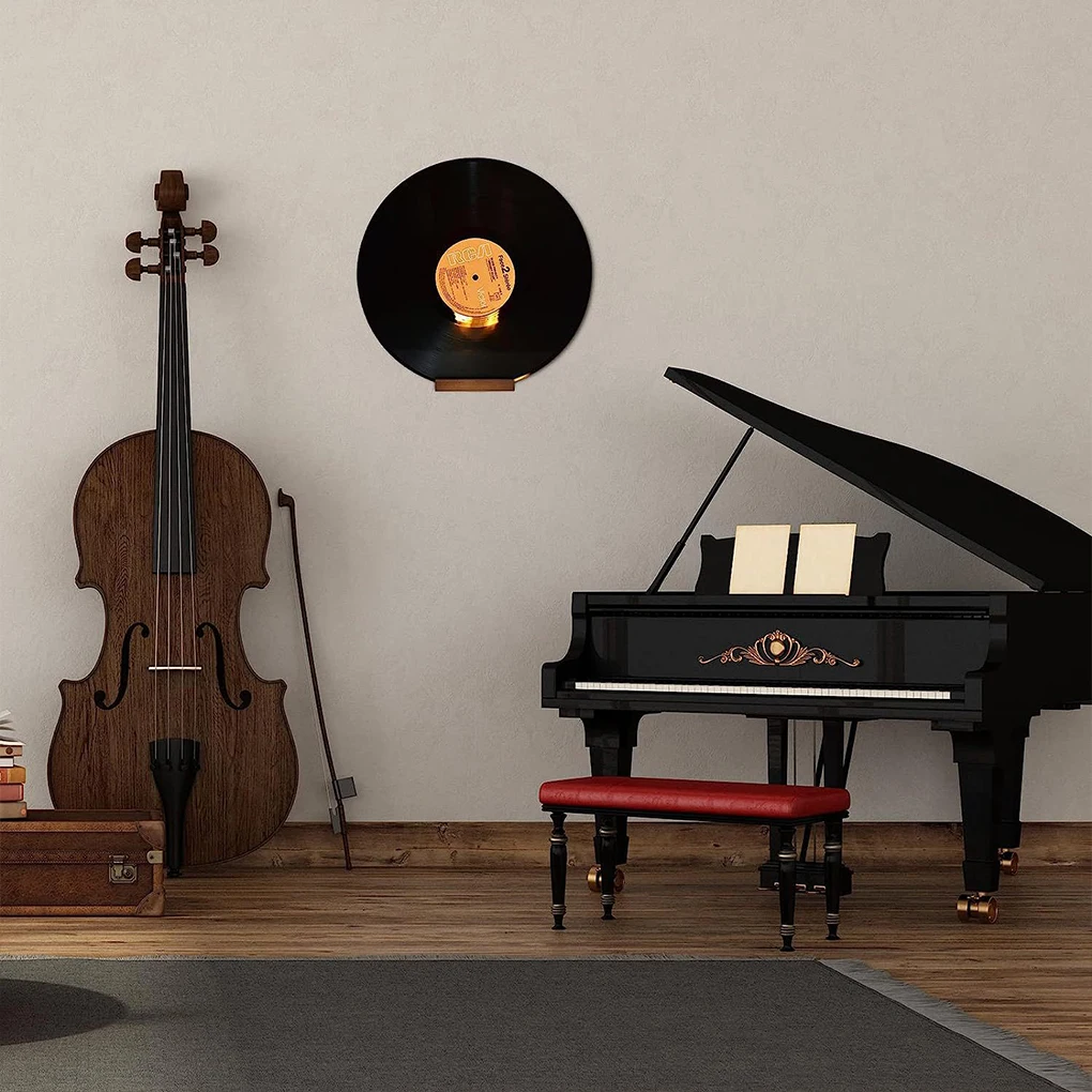 

6pcs/set Record Shelf Wall Mount Wood For Vintage Music Lovers Decor Record Display Holder For LP 10*6cm
