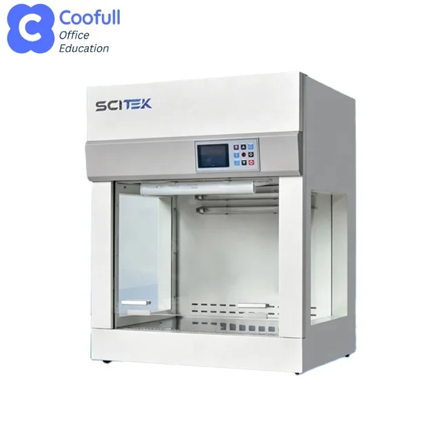 

Mini Laminar Flow Cabinet HEPA Filter Microprocessor Controller with LCD Display Air Speed Adjustable for Lab