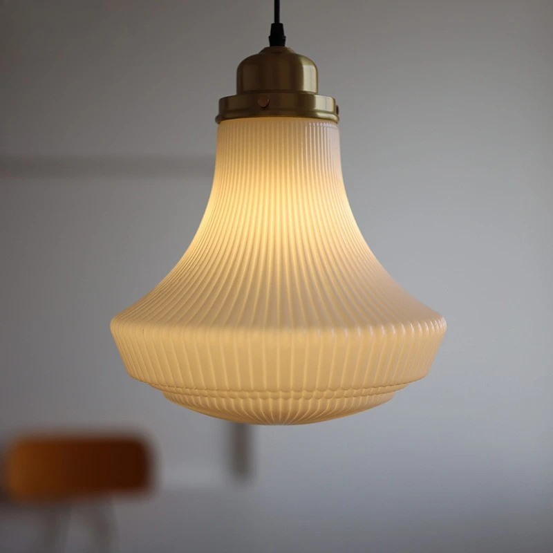 French Vintage Chandelier Kitchen Island Dining Table Bar Retro Glass Pendant Light Living Room Mood Light For Home Decor