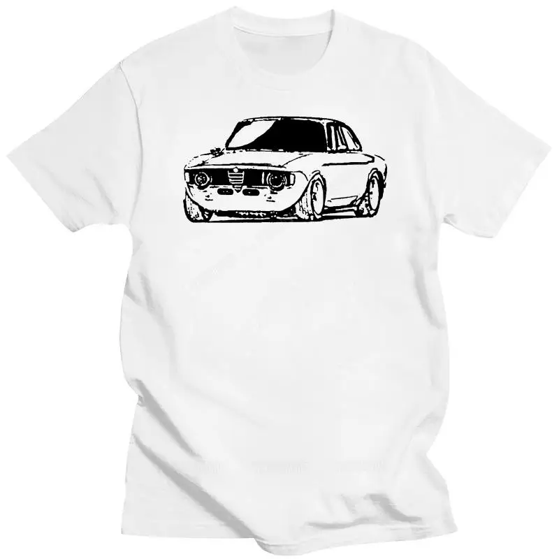 Men's High Quality Tees Italy Car Romeo T Shirt Bertone GTV Race GT Retro Gift Dad Car Giulia Sprint 105 Tee O-Neck T-Shirt