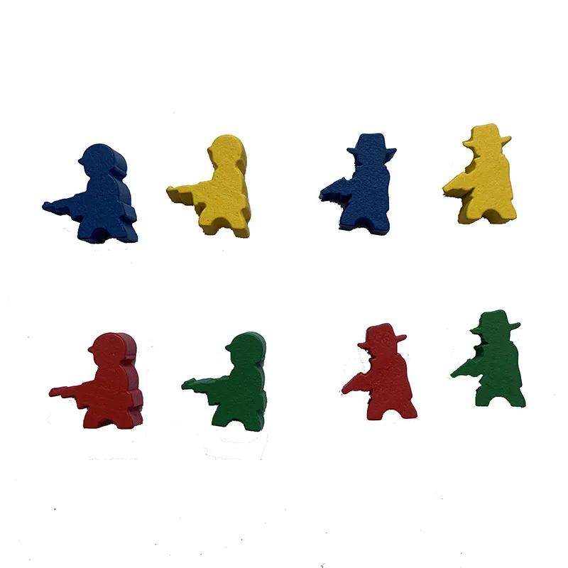 5 Pcs/set Soldier/Gunner  Wooden Chess  Board Game Accessories