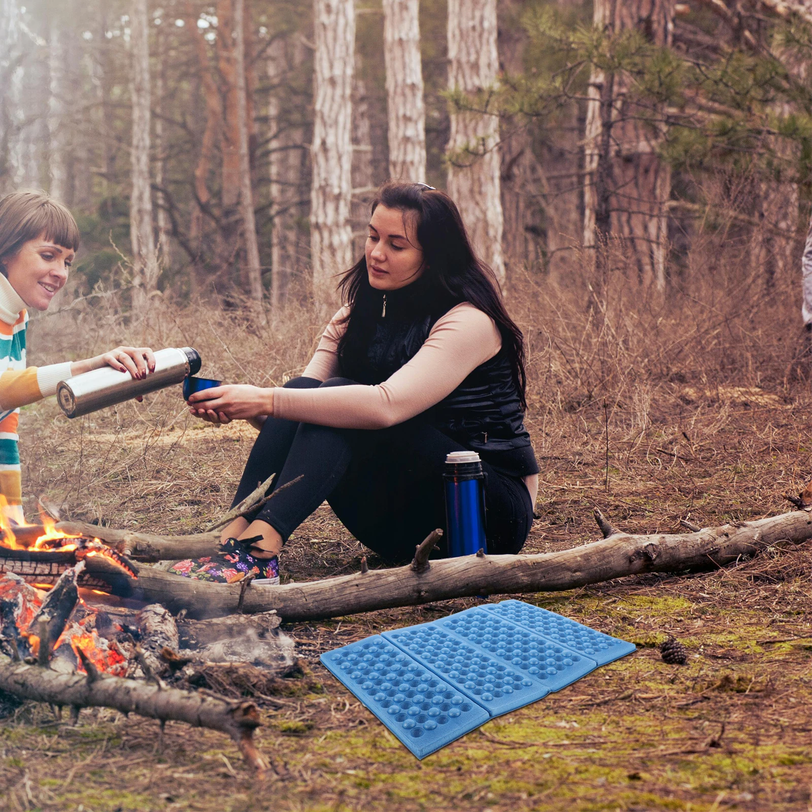 

Складной коврик для кемпинга на открытом воздухе, водонепроницаемый портативный легкий коврик для подушки, коврик для пикника, зеленая подушка для сиденья