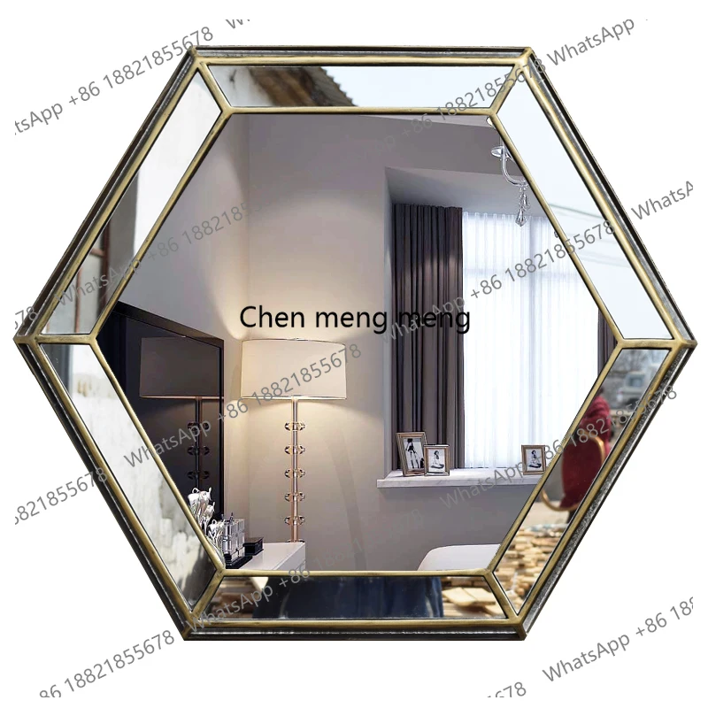 European bathroom mirror glass patch bathroom, entrance decorative mirror vanity mirror