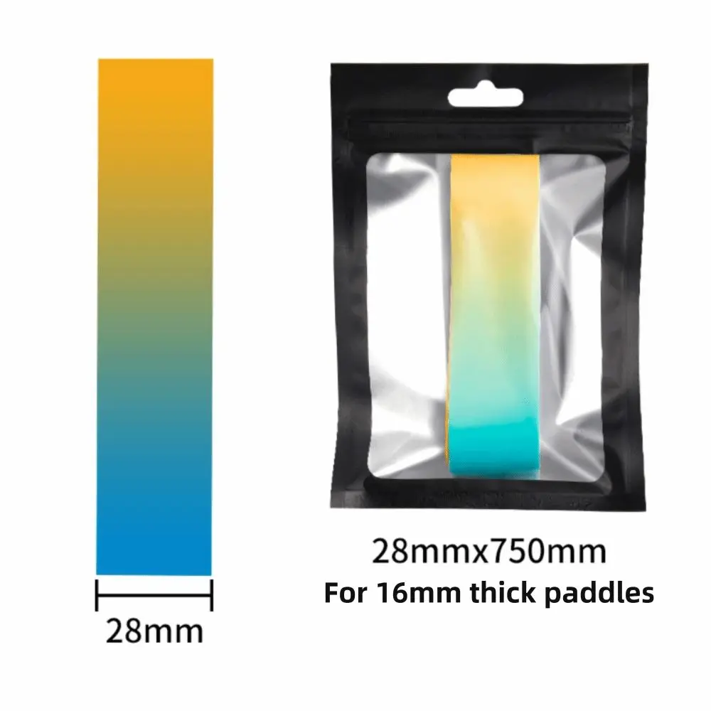 16mm Pickleball Racket Edge Sticker Gradient color Durable Paddle Head Edge Tape Shock Absorption Frame Protective Tape Training