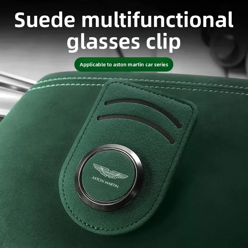 Suitable for Aston Martin DBX V8 DB11 DBS car glasses clip car suede Alcantara sunglasses storage clip
