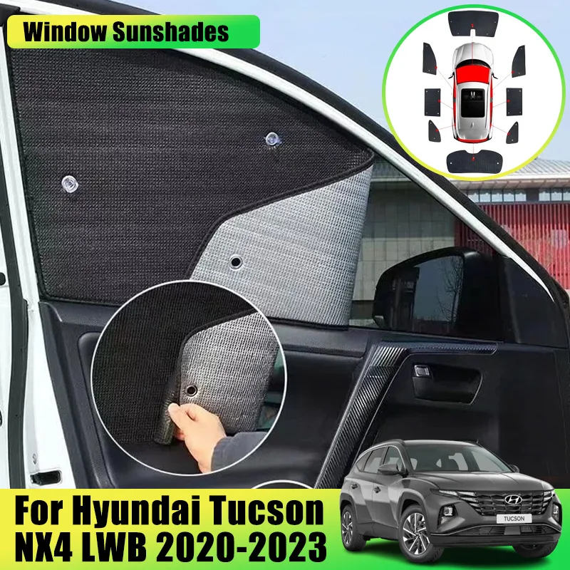 

Full Car Coverage Sunshades For Hyundai Tucson LWB NX4 2020 2021 2022 2023 Car Side Sunscreen Window Sunshade Cover Accessories