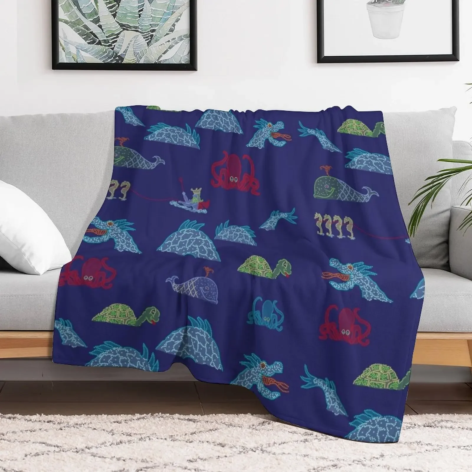 Electrical Water Pageant Throw Blanket Portable Lightweight Blanket for Travel Camping