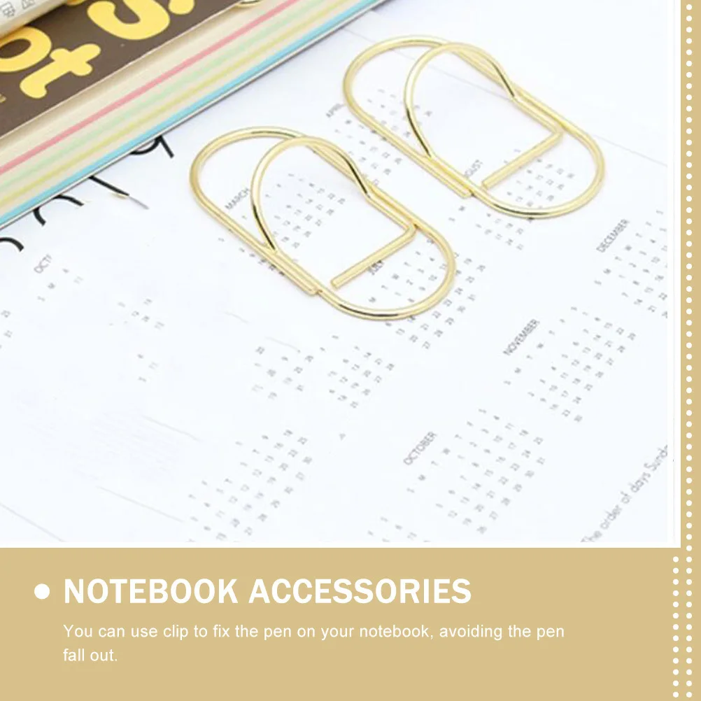 10 قطعة حامل مشبك القلم متعدد الاستخدام ملحقات الكمبيوتر المحمول حامل القلم الرصاص المعدني مشبك الورق لتنظيم المستندات واللوازم المدرسية