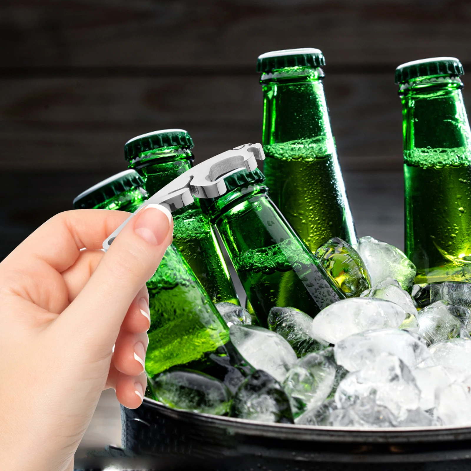 

Cute Small Manual Bottle Lid Decorative Beverage Opener For Party Home Restaurant Keychain Design Lightweight Portable Soda