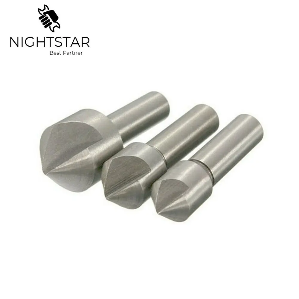 

3Pcs HSS4241 Countersink Boring Set for Wood Metal Quick Change Drill Bit Tools 3pcs Round Shank