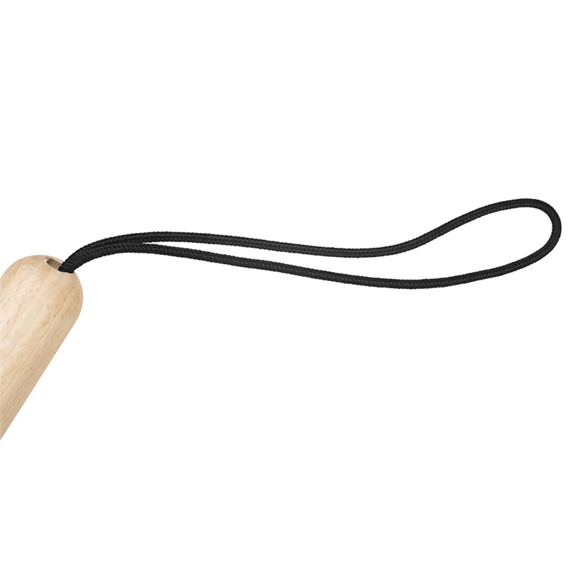A69P-IRIN Professional Songbo Singing Bowl Mallet Sound Therapy Gong Hammer Lamb Plush Head Beech Wood Handle - Small Head