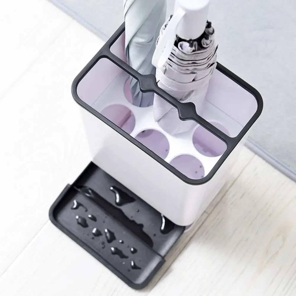

Umbrella Drain Stand 6 Hole Household Long Short Umbrella Storage Rack Floor Standing Umbrella Rack With Drip Tray Storage Tool