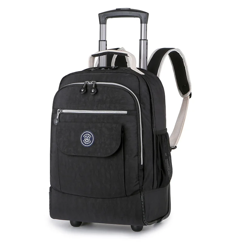 Mode Trolley Gepäck Rucksack Mit Rädern Reise Große Kapazität Trolley Taschen Roll Tasche Business Laptop Schul