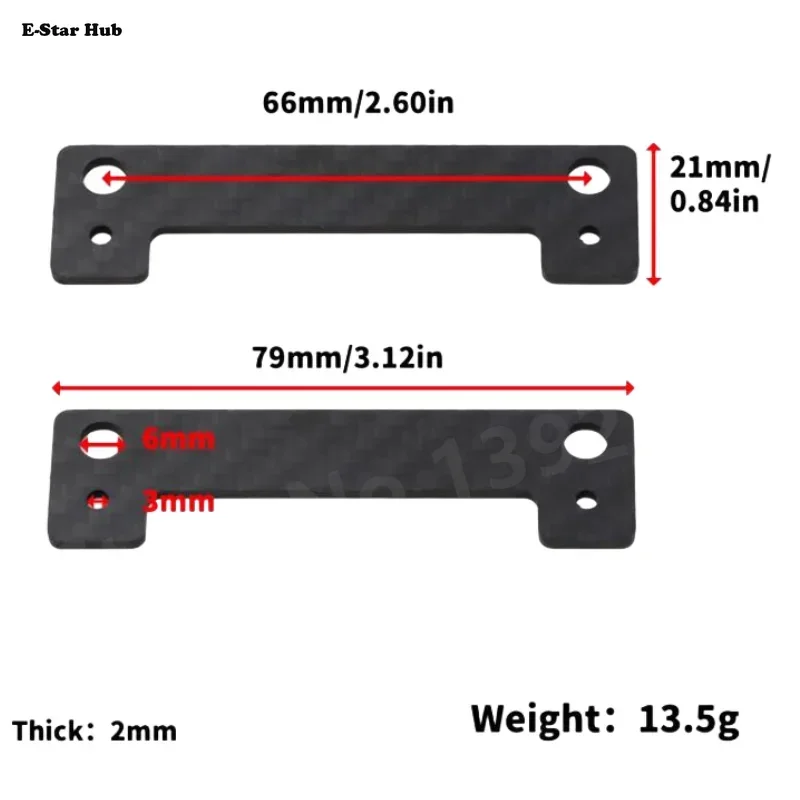 E-Star Hub Carbon Fiber Body Posts Magnet Fixed Mount Bracket with Clips for 1/10 RC Car TAMIYA TT02 XV01 TT01 Upgrade Parts Acc