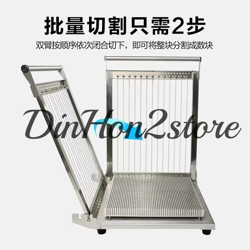 Manual Raw Chocolate Cutting Machine Slicer Stainless Steel Bar Cutter Dessert Candy Multi-size Cutting