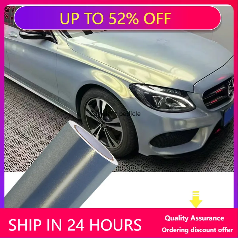 quality Gloss Diamond Grey Gold Color Fliper Car Wrap Film Auto Plastic  Auto Plastic Assurance Air passage pattern Stickers