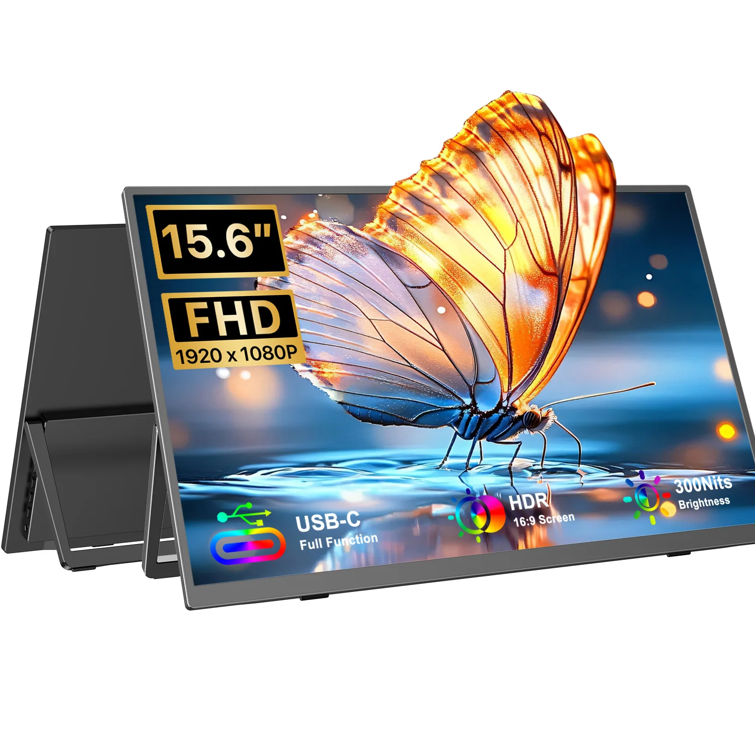 

Портативный монитор UPERFECT 15,6 дюйма, 1080P FHD, USB C, HDMI, компьютерный дисплей, HDR, внешний экран с защитой глаз, ультратонкий, для ноутбуков MAC