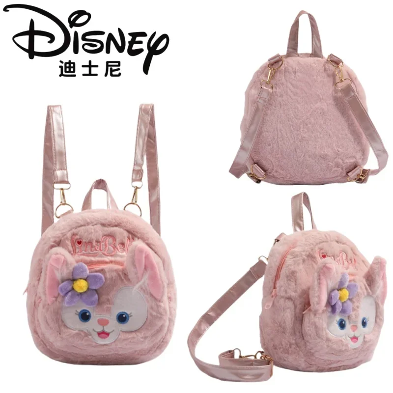 Miniso New Disney Compact Casual Backpack Cartoon Lena Bell Large Capacity Plush Fashion Storage Bag Girl Holiday Gift Commuting