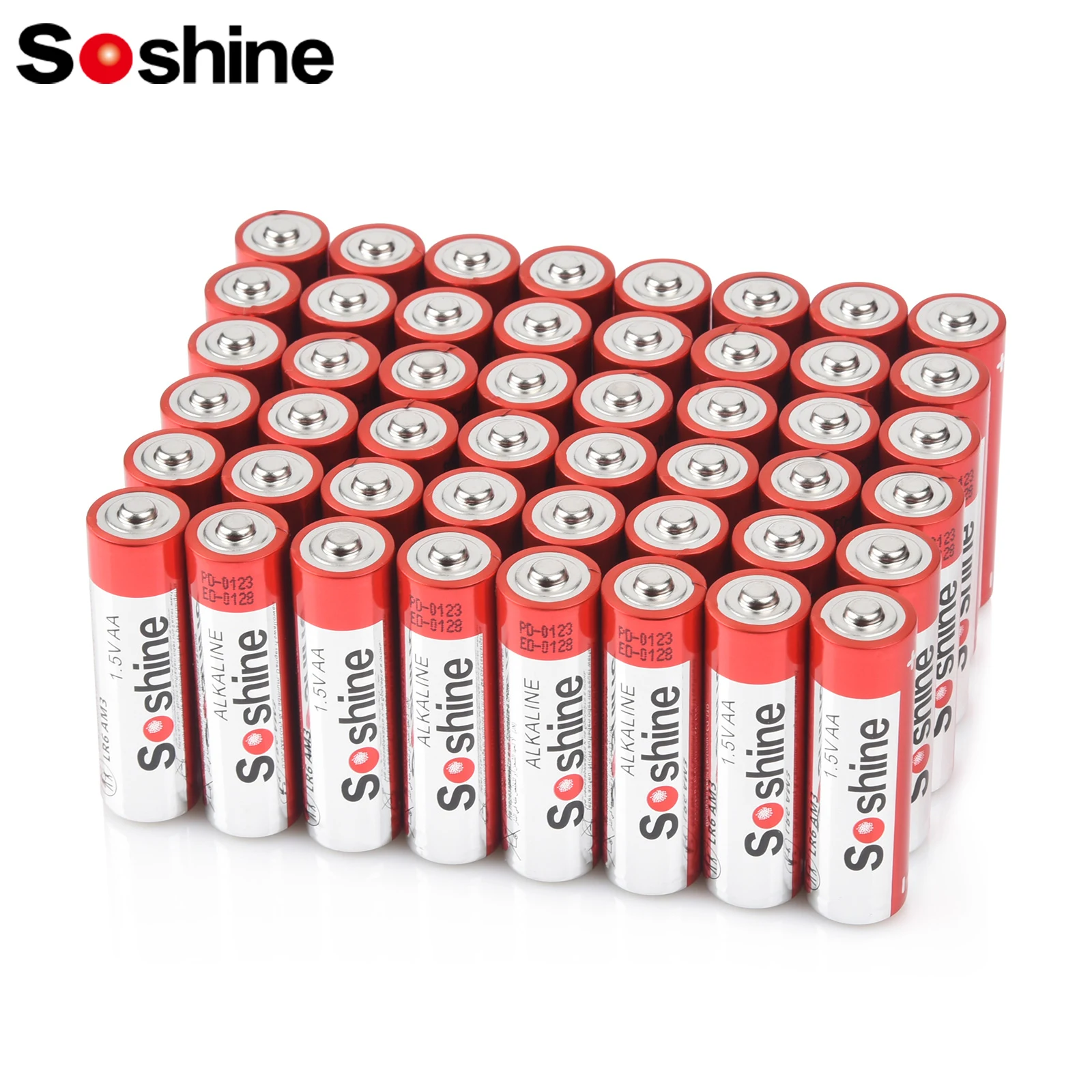 Soshine 1.5V AA Disposable Alkaline Batteries 48PCS AA Primary Dry Batteries for LED Light Toys Camera Flash Shaver CD Player