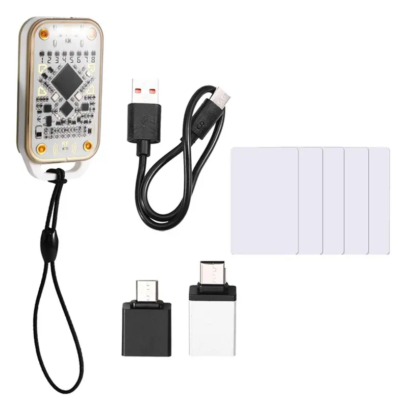 ABJF-Chameleon V3.0 Smart Chip Emulator Copier With 5X White Card NFC Reader Writer 125Khz 13.56Mhz ID IC Card Tag Copyer