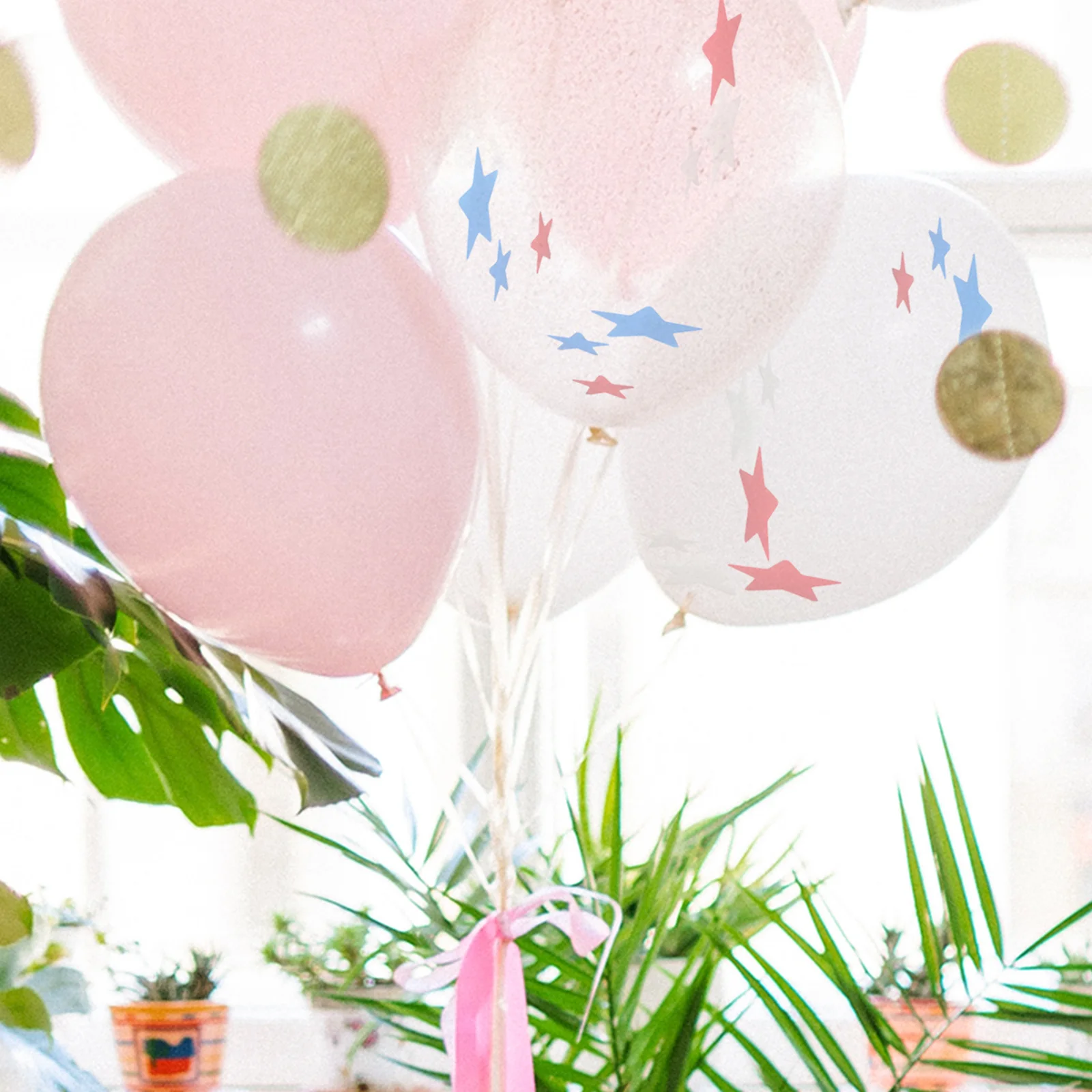 

1 Bag Five-Pointed Star Confetti Pet Shiny Party Decoration for Table Balloon Filling DIY Craft Festival Independence Day Red