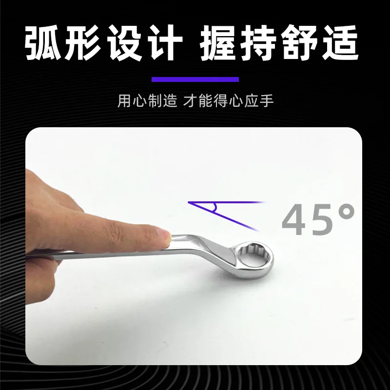 Mirror Double End Box Wrench Set 6-32mm Glasses Spanner 8pcs 10pcs Mechanical Repair Box Spanner Kit view 3