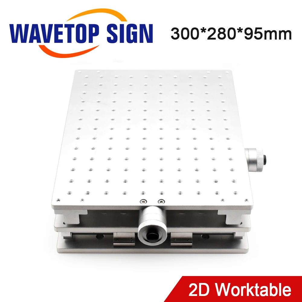 WaveTopSign 2D Worktable 300x280x95mm Fixed Screws M6 for Laser Marking Machine