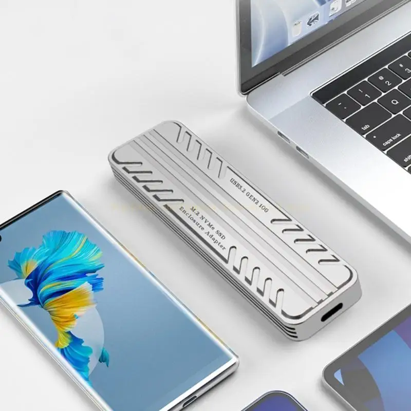 NVME protocolo SSD Box 10Gbps Mobile Hard Disk Enclosure Box JMS583 Control