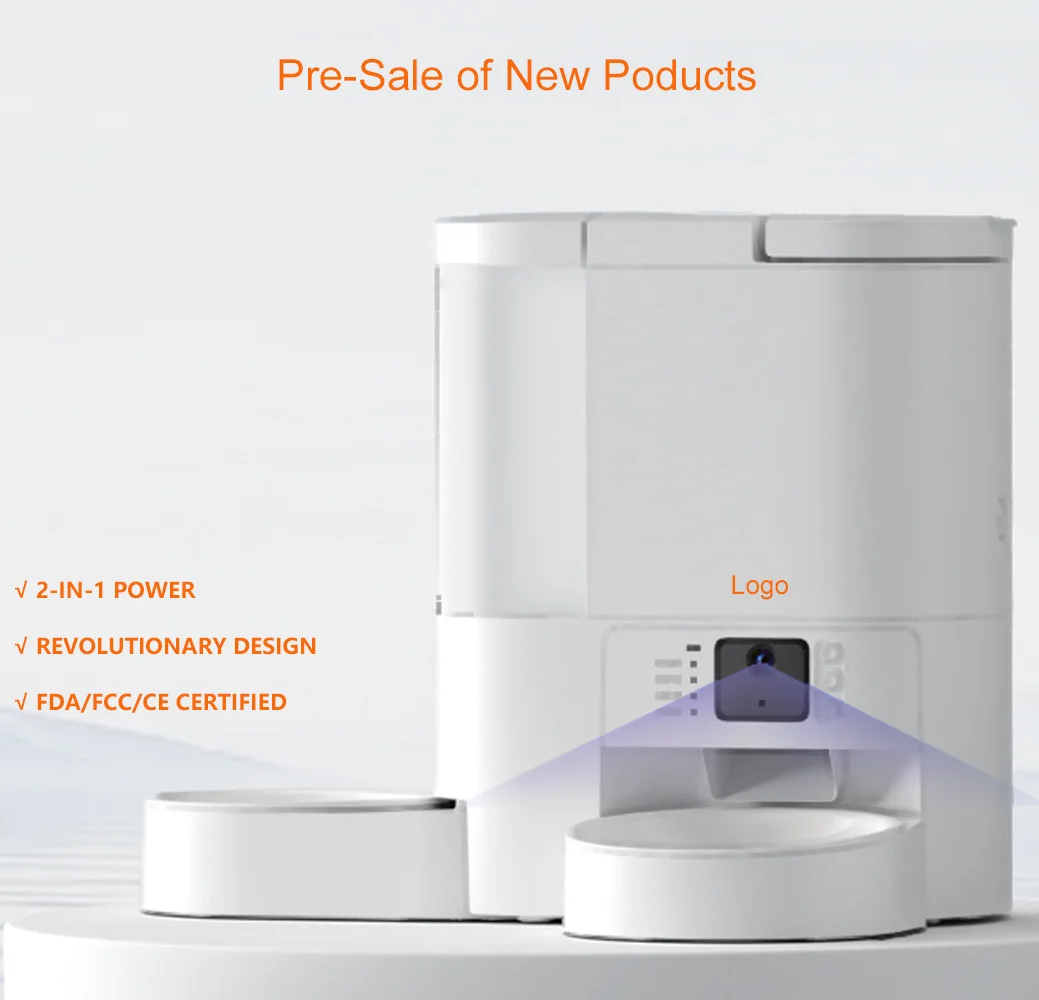 

New Product Pre-sale: Smart Automatic Pet Feeder + Pet Water Dispenser 2-in-1 with HD Camera