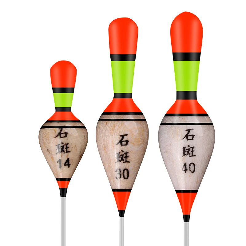 10PCS Fishing Floats+10 Float Tubes+1 Buoy Holder+1 Bag Hooks Balsa Wood Bobber Shallow Water Buoy Thick Tail Boya Accessories