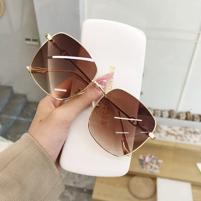 Fashion Oversized Square Sunglasses Woman Brand Designer Vintage Square Sun Glasses Female Big Frame Shades UV400 Glasses