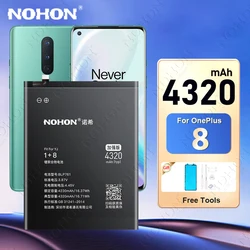 NOHON Battery for OnePlus 8 9 Pro 7 6 6T 5 5T 10R Phone Replacement Batteries for One Plus 1+ ACE 2V BLP761 BLP925 BLP759 BLP827