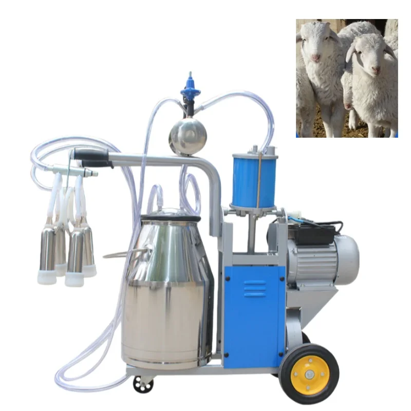 Piston-type mobile milking machines are used for cattle, sheep, camels, and dairy cows on pastures.