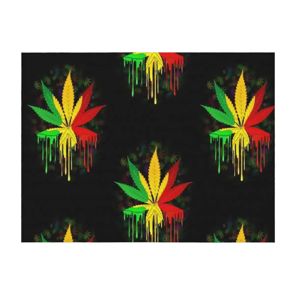 

Weed Leaf Throw Blanket Single Blankets For Sofas Hair Furry Blankets