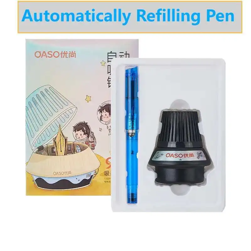 New OASO  J61 Automatic Ink Absorbing Fountain Pen  Explore The Universe One Click Automatic Ink Loading Pen Gift Box Set