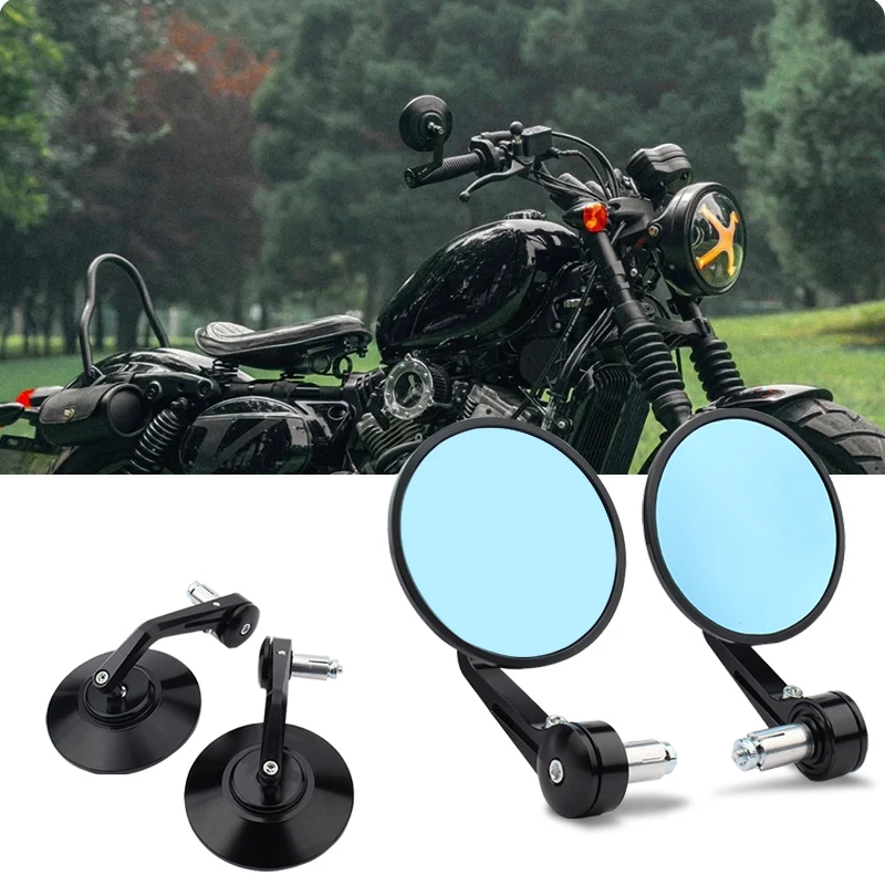 

Motorcycle Bar End Mirror For Royal Enfield Bullet/Meteor/Classic 350 500 Interceptor 650 CNC s Retro Handlebar Tip Rearview