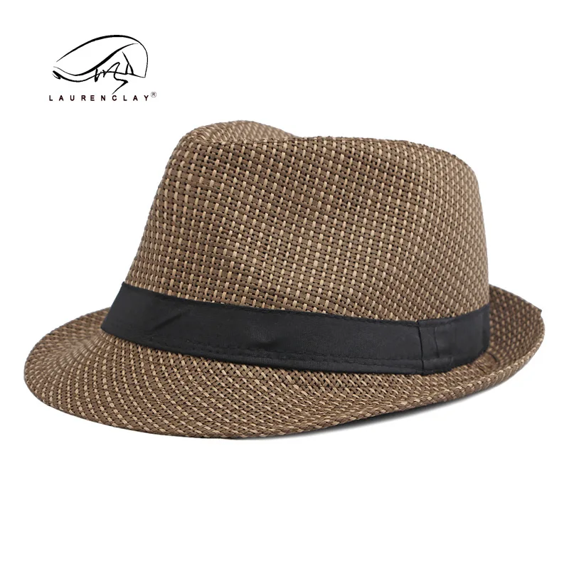 Männer mittleren Alters und ältere Hut Männer Sommer Sonnenschutz Sonnenhut Strand Stroh Billy cock Frauen britische Mode Retro Fedora Hut