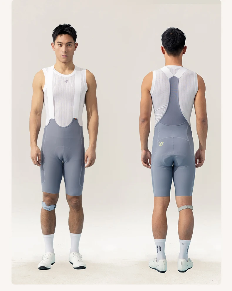 LAMEDA Herren-Radsport-Trägerhose, professionelle Radsport-Träger, 6-Stunden-Pads, hohe Taille, Fahrrad-Shorts, atmungsaktive Rennrad-Bekleidung – Detail 34