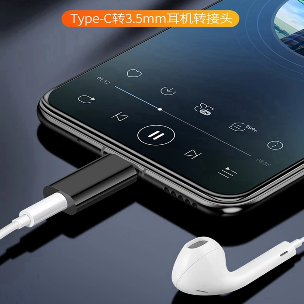 3.5 pack round head headphone adapter type-c to 3.5 audio interface phone adapter