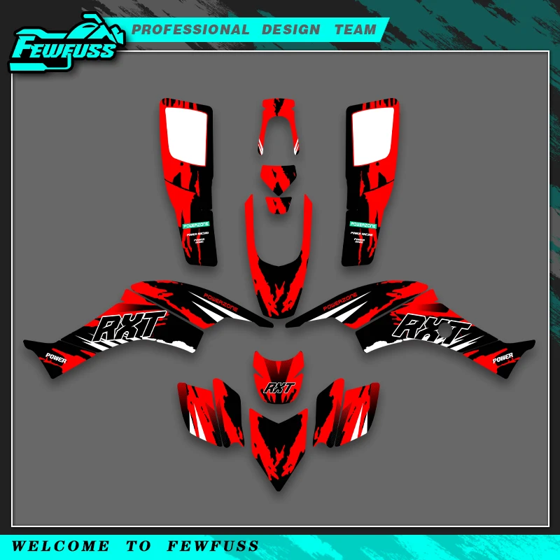 Fewfuss For HONDA TRX400 EX 1999 2000 2001 2002 2003 2004-2007 Graphics Decals Stickers Motorcycle Background Custom Number