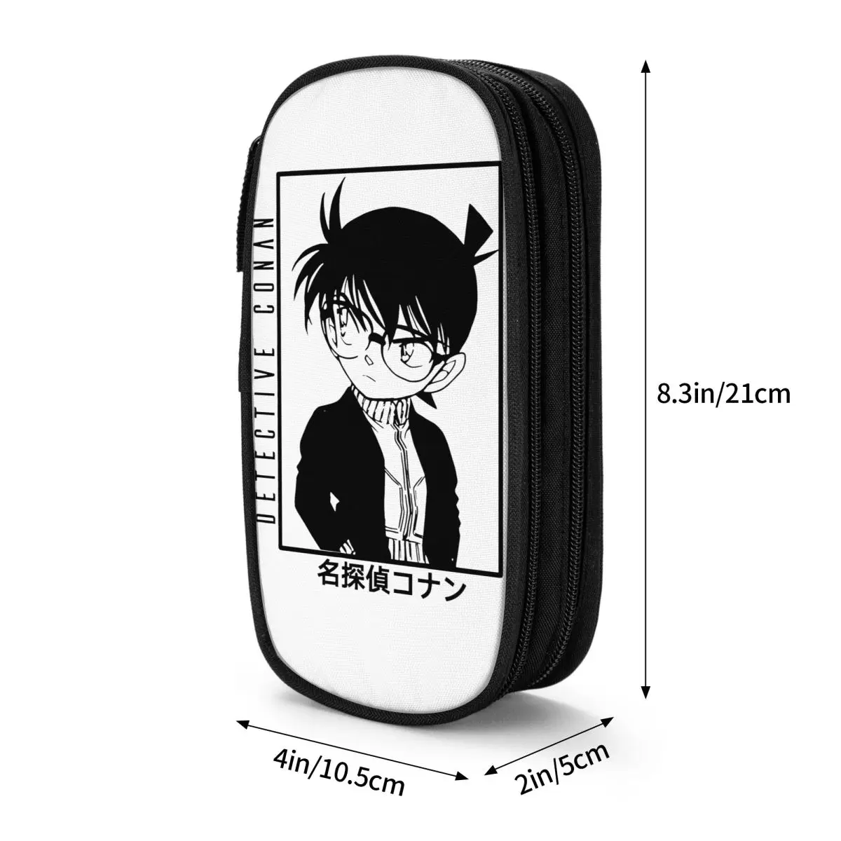 Imagem -06 - Detective Conan Anime Pencil Case Fun Pencil Box Pen Box para Menina e Menino Bolsa de Grande Capacidade Office Zipper Papelaria