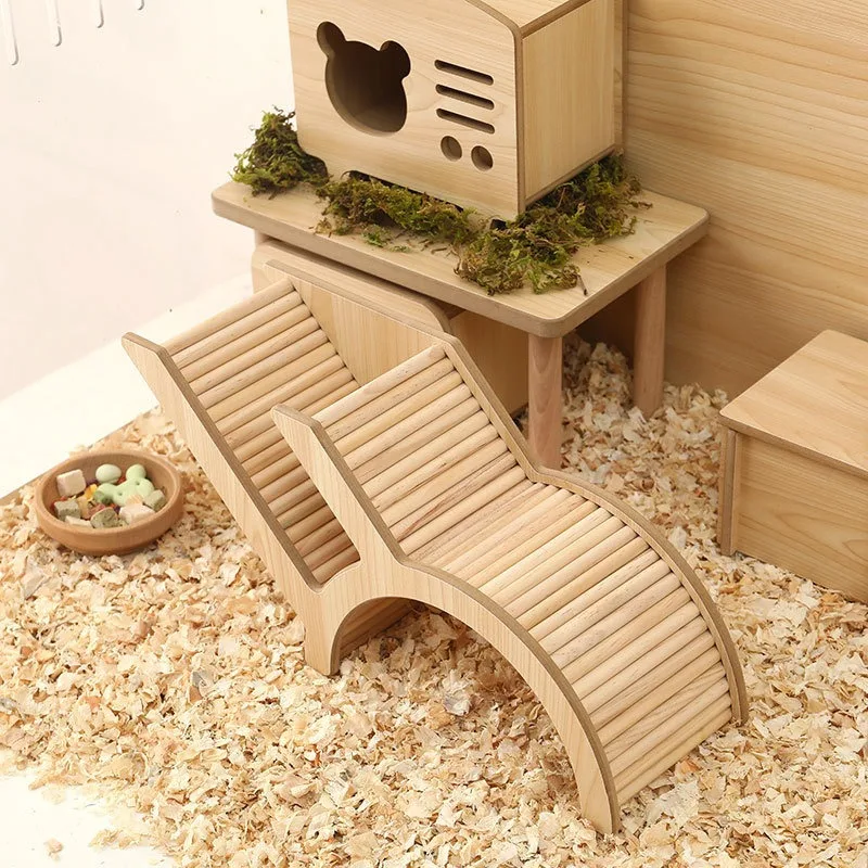 Hamster Landscaping Supplies Hamster Tunnel Underground Peeping House Wooden Small House Underground Cave Shelter Nest