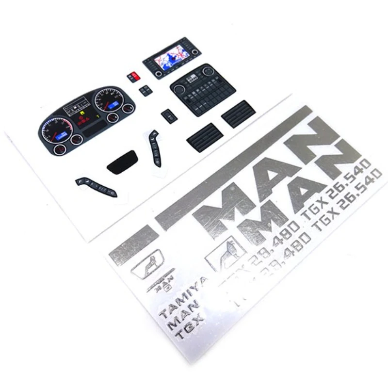 

Dashboard Sticker Decoration for 1/14 Tamiya RC Truck Trailer Tipper MAN TGX TGS Car Diy Parts